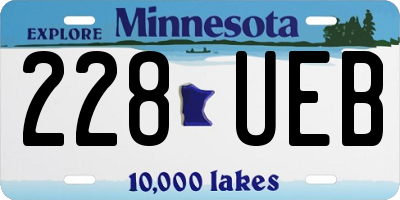 MN license plate 228UEB