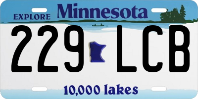 MN license plate 229LCB