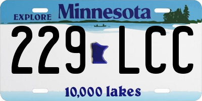 MN license plate 229LCC