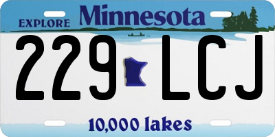 MN license plate 229LCJ