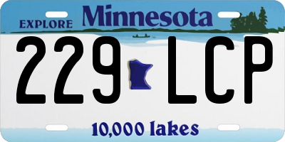 MN license plate 229LCP