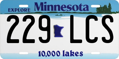 MN license plate 229LCS