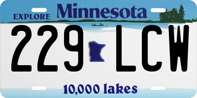 MN license plate 229LCW