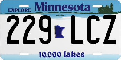 MN license plate 229LCZ