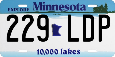 MN license plate 229LDP