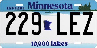MN license plate 229LEZ