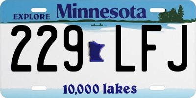 MN license plate 229LFJ