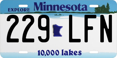 MN license plate 229LFN