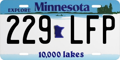 MN license plate 229LFP