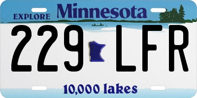 MN license plate 229LFR