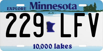 MN license plate 229LFV