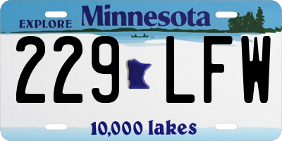 MN license plate 229LFW
