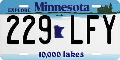 MN license plate 229LFY