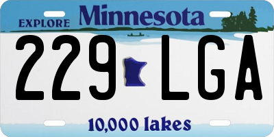 MN license plate 229LGA
