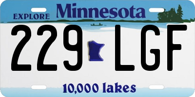MN license plate 229LGF