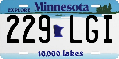 MN license plate 229LGI