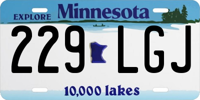 MN license plate 229LGJ