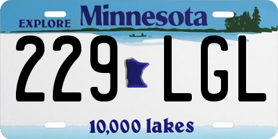 MN license plate 229LGL