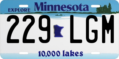 MN license plate 229LGM