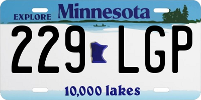 MN license plate 229LGP
