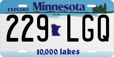MN license plate 229LGQ