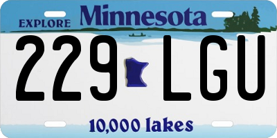 MN license plate 229LGU
