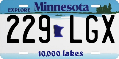 MN license plate 229LGX