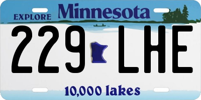 MN license plate 229LHE