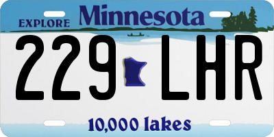 MN license plate 229LHR