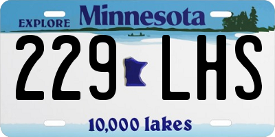 MN license plate 229LHS