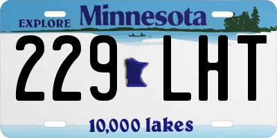 MN license plate 229LHT