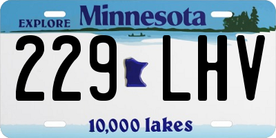 MN license plate 229LHV