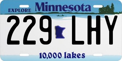 MN license plate 229LHY