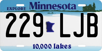 MN license plate 229LJB