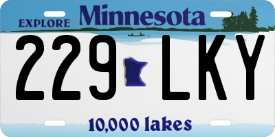 MN license plate 229LKY
