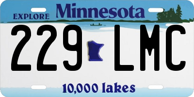 MN license plate 229LMC