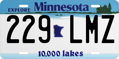 MN license plate 229LMZ