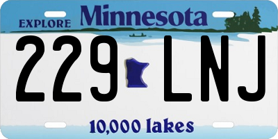 MN license plate 229LNJ