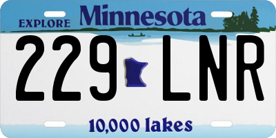 MN license plate 229LNR