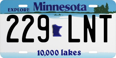 MN license plate 229LNT