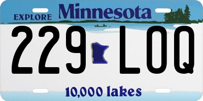 MN license plate 229LOQ