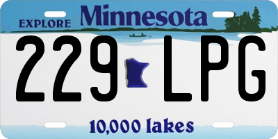 MN license plate 229LPG