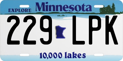 MN license plate 229LPK