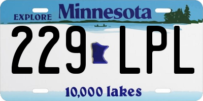 MN license plate 229LPL