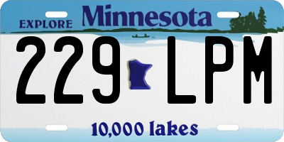 MN license plate 229LPM