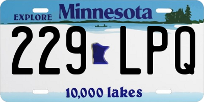 MN license plate 229LPQ