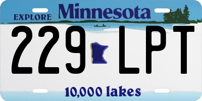 MN license plate 229LPT
