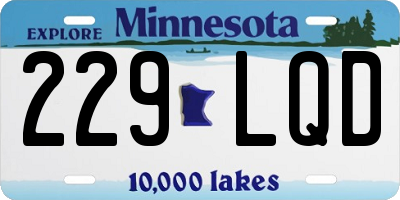 MN license plate 229LQD