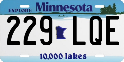 MN license plate 229LQE