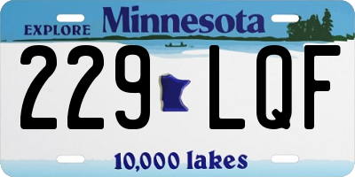 MN license plate 229LQF